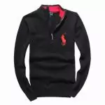 polo pulls hommes manche longue boutique mode reduction affaires noir rouge b